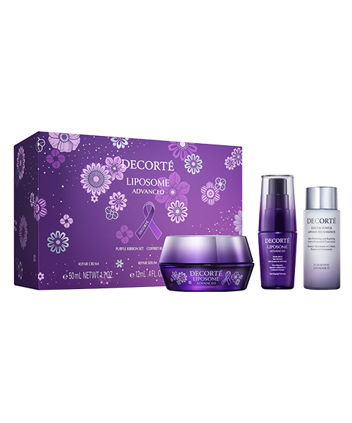 Decorte Liposome Advanced Repair Cream Purple Ribbon Set 2025