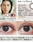 Envie UV One-Day Color Contact Lenses Maroon Black