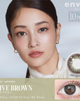 Envie UV One-Day Color Contact Lenses Olive Brown