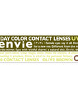 Envie UV One-Day Color Contact Lenses Olive Brown