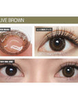 Envie UV One-Day Color Contact Lenses Olive Brown