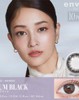 Envie UV One-Day Color Contact Lenses Plum Black
