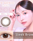 Evercolor Monthly Eye Genic Contact Lenses Sleek Brown