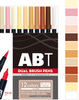 Tombow ABT Dual Brush Pen 12-Color Set