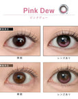 Dewlit Silicone Hydrogel 1 Day Contact Lenses Pink Dew