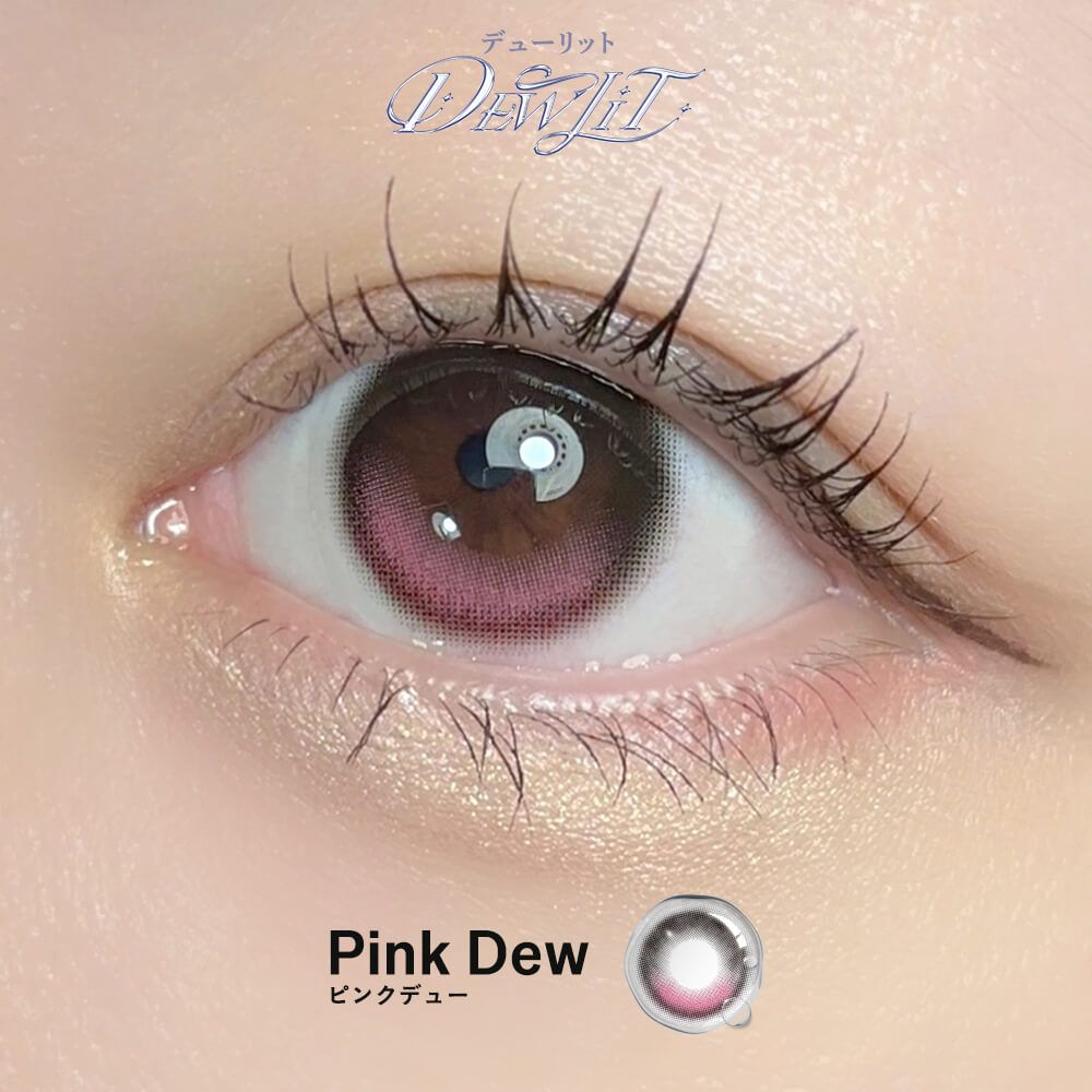 Dewlit Silicone Hydrogel 1 Day Contact Lenses Pink Dew