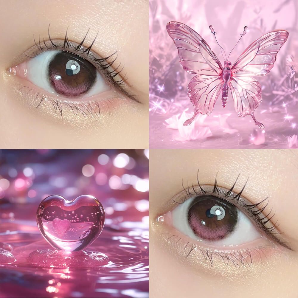 Dewlit Silicone Hydrogel 1 Day Contact Lenses Pink Dew