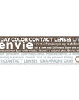 Envie UV One-Day Color Contact Lenses Champagne Gray