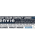 Envie UV One-Day Color Contact Lenses Minuit Indigo