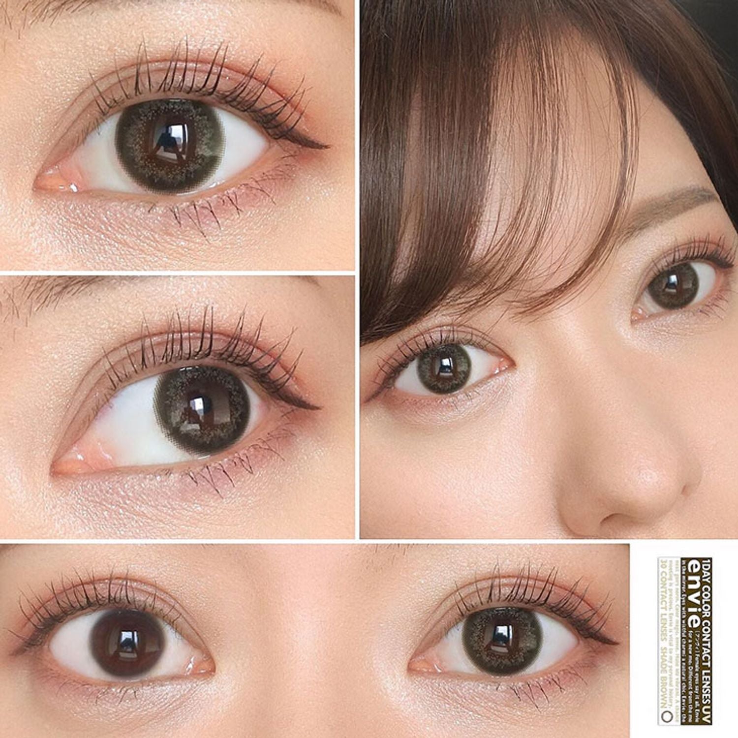 Envie UV One-Day Color Contact Lenses Shade Brown