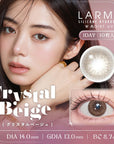 LARME Silicone Hydrogel Double Moist UV Crystal Beige
