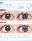 LARME Silicone Hydrogel Double Moist UV Snow Blue