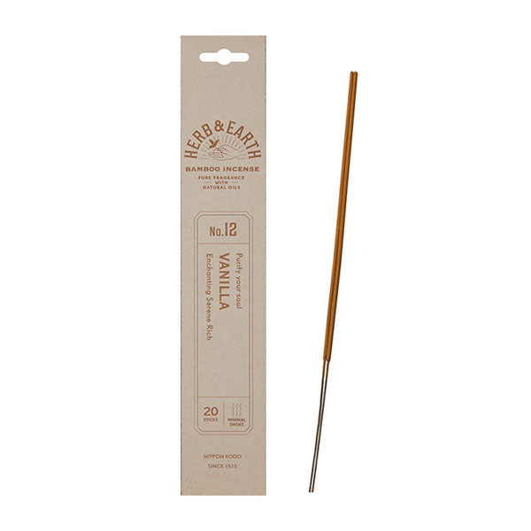 Nippon Kodo Herb&amp;Earth Bamboo Incense 20 Pieces