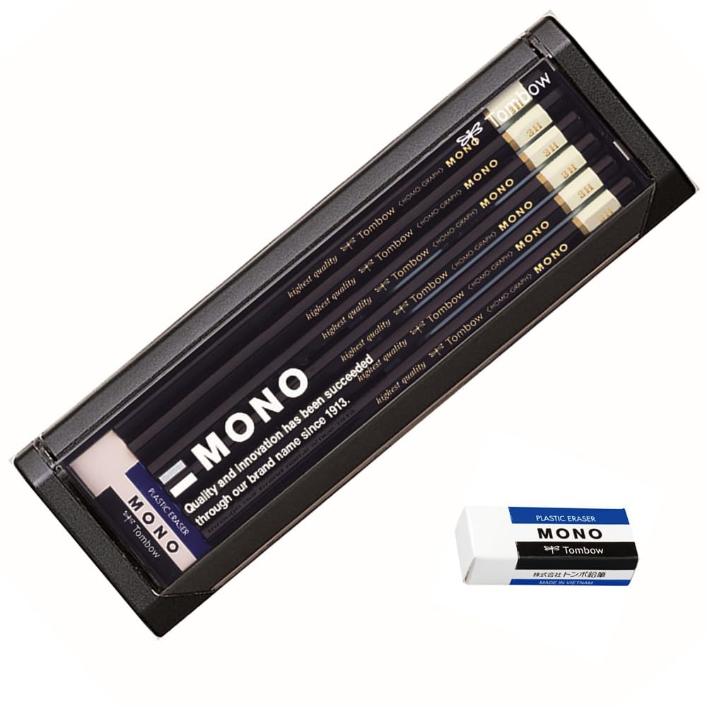 Tombow MONO Premium Pencil with MONO Eraser