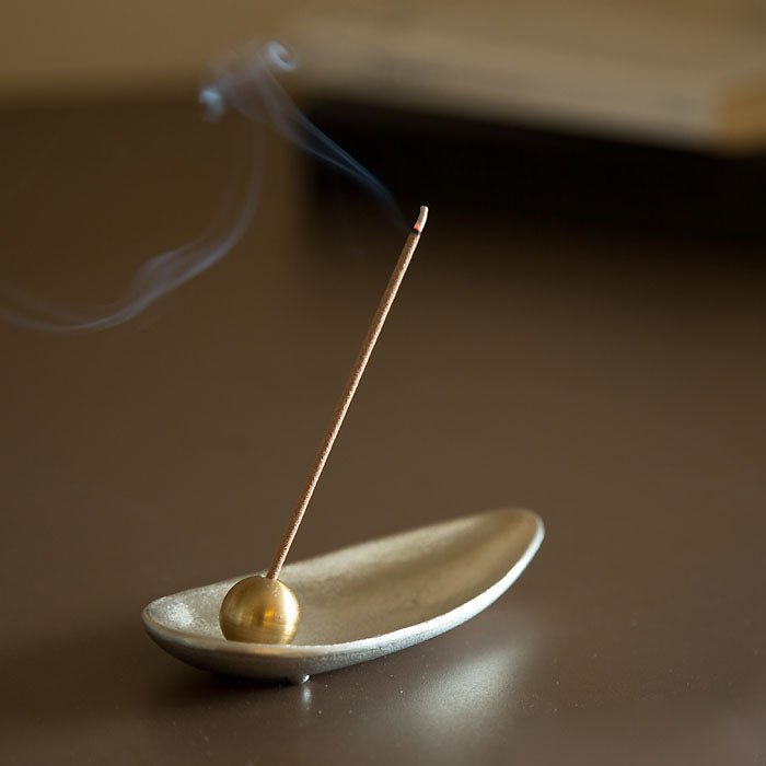 Nousaku Incense Burner Set - Bamboo Leaf - Ichiban Mart